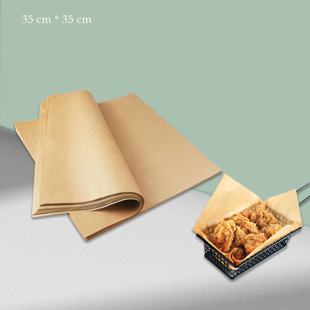 Greaseproof Baking Paper — Kraft (35×35 cm)