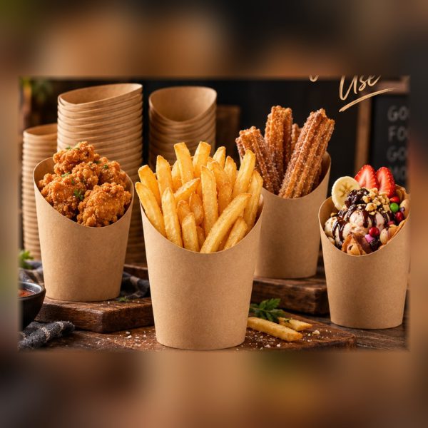 Fries Cup Holder (Ø top 8cm, Ø base 6cm, height 11.5cm)
