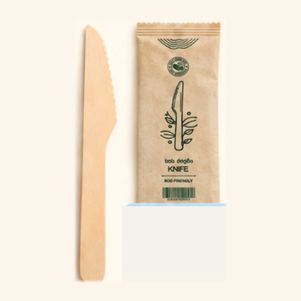 Individually Wrapped Wooden Knife